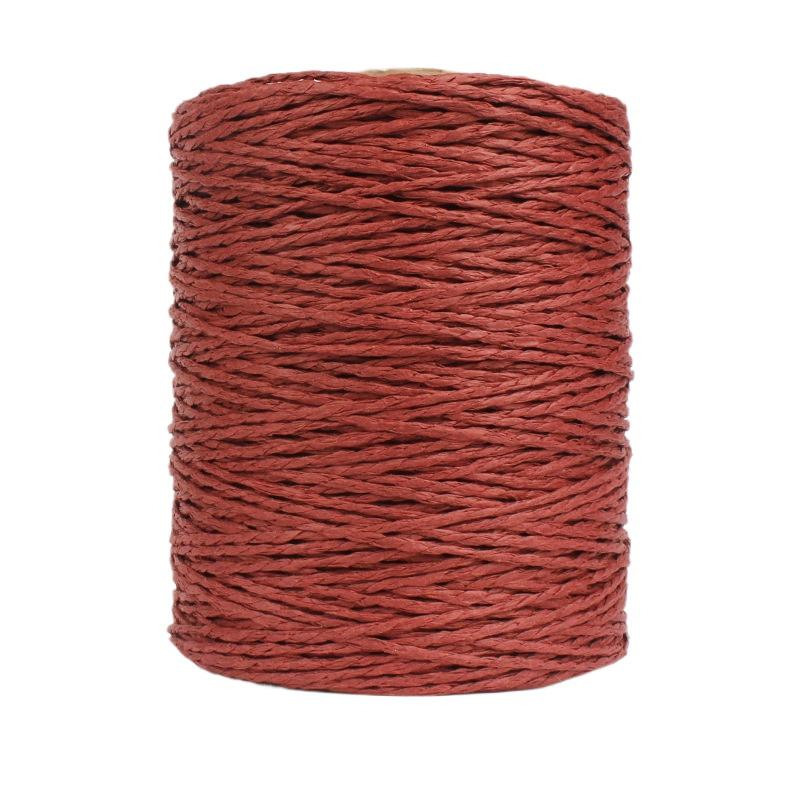 280M/Roll Cushion Baskets Knitting Material Hat HandBag Colorful Threads For Summer Hand Knit Crochet Natural Raffia Straw Yarn