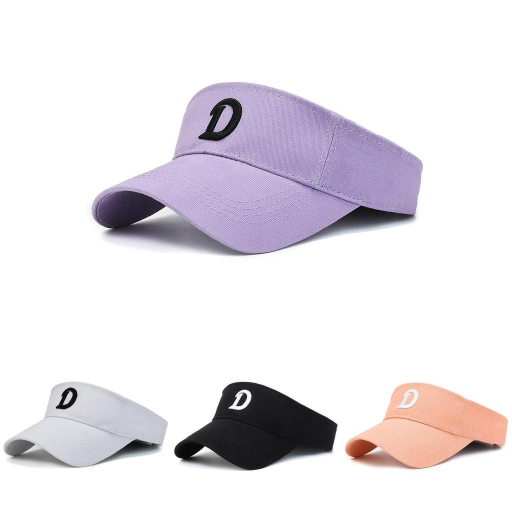 Stylish Cotton Sun Hat For Women With Adjustable Fit And Embroidered Letters In Fashionable Colors