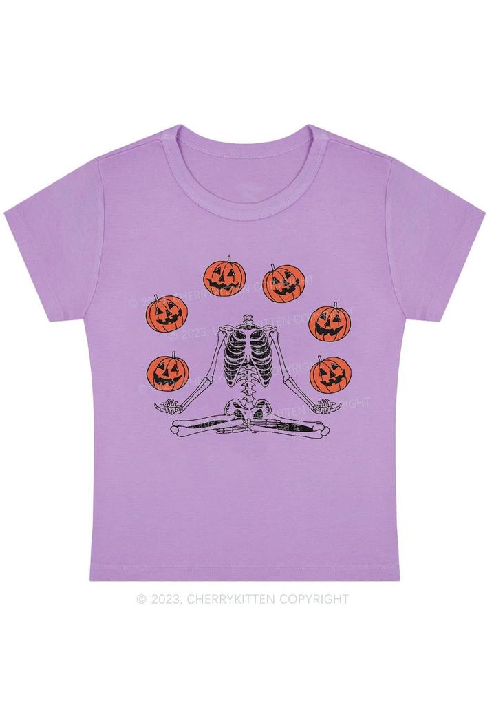 Halloween Skeleton Selfie Heart YK Baby Tee American Halloween Top
