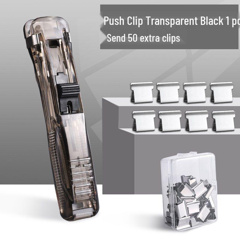 Push Clip Folder: Stationery Test Paper, Student Clip, Office File Binder, Book Fixer.