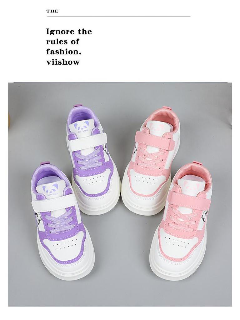 2025 Autumn Girls' White Skate Shoes: Versatile, Non-slip, Casual Running Sneakers