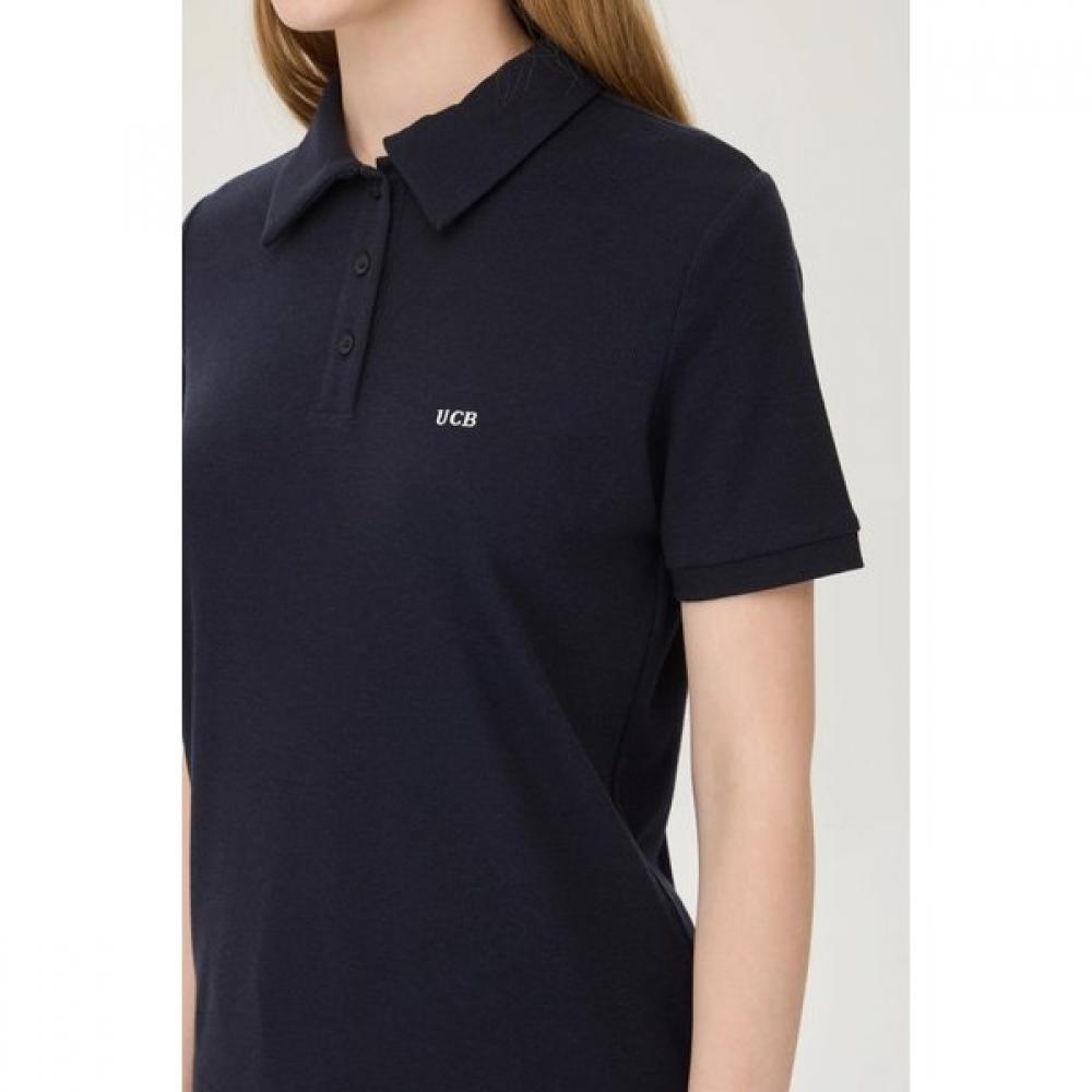 Benetton Ribbed Collar T shirT baTse8541
