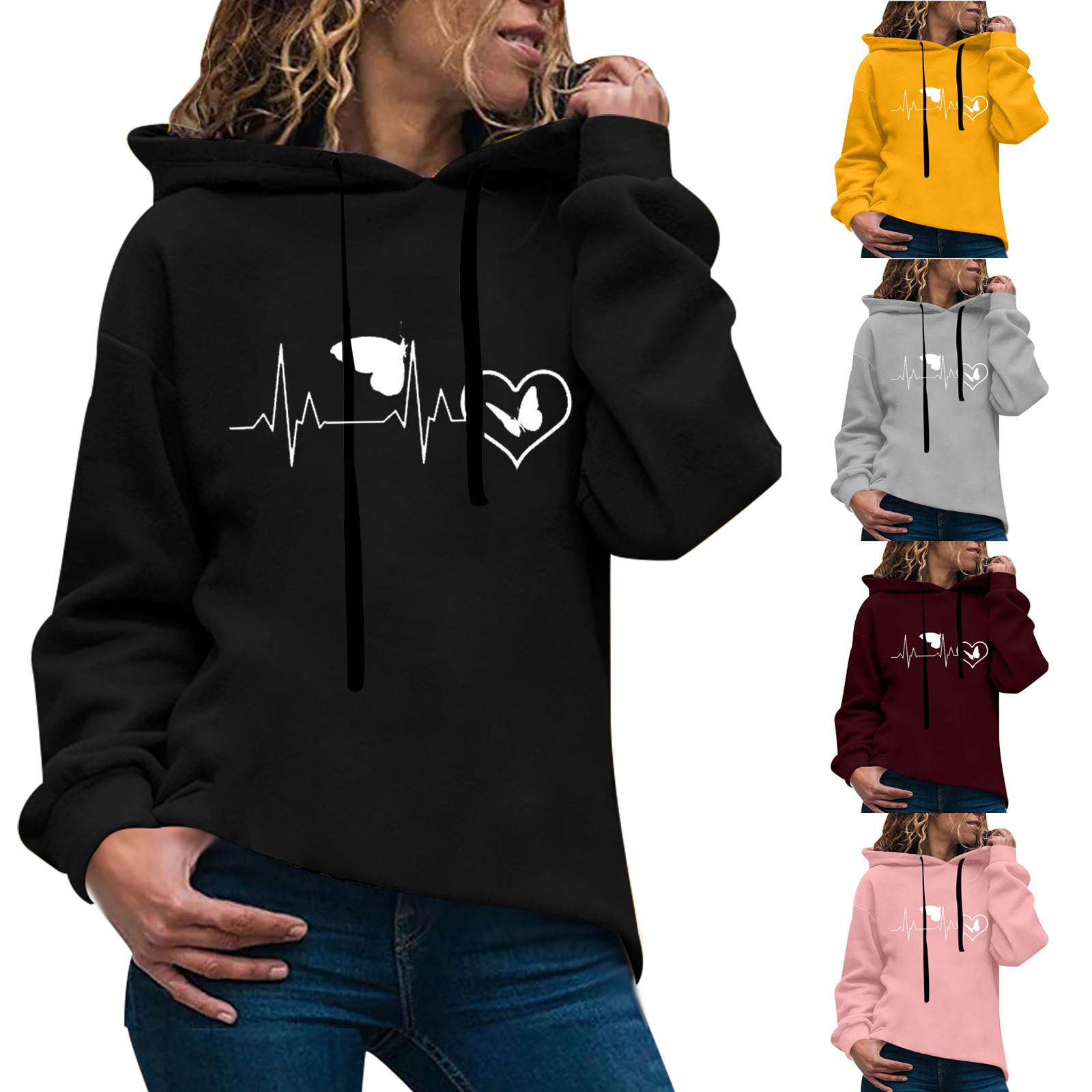 

Женская осенне-зимняя толстовка с капюшоном, пуловер, удобные топы с длинными рукавами