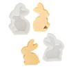 Rabbit Candlestick Silicone Mold Gypsum Plaster Mold Easter Candle Holder Molds for DIY Jewelry Organizer Home Decor