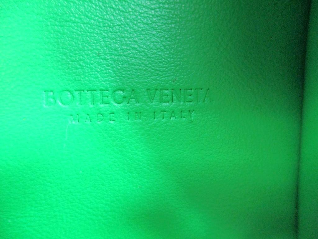 Authentic BOTTEGA VENETA Intrecciato Green Leather Cassette Folded Coin Purse #9950  Refurbished