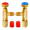 Air Conditioning Refrigerant Safety Valve R410A R22 1/4" 5/16" Refrigeration Charging Safety Liquid Adapter Hand Tool Parts