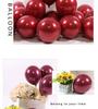 Cherry Red Double Layer Latex Balloons for Weddings and Festivals