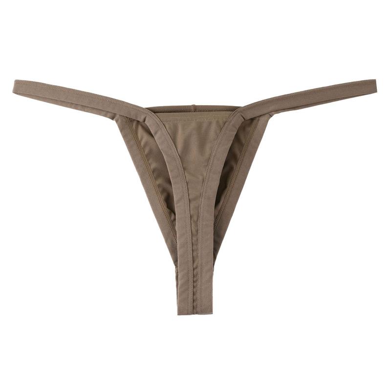 Stylish Solid Color Men's Thong Buttery Soft G-String Lightweight Perfect for Everyday Underpant