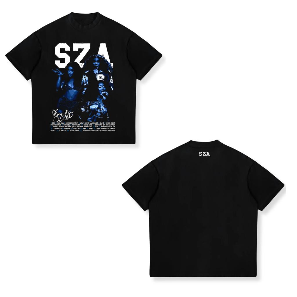 Vintage Unisex SZA Travel Hip Hop Rap Tshirt American Hip Hop Summer New Unisex and Women Retro Fashion Unseix Shortsleeved Top