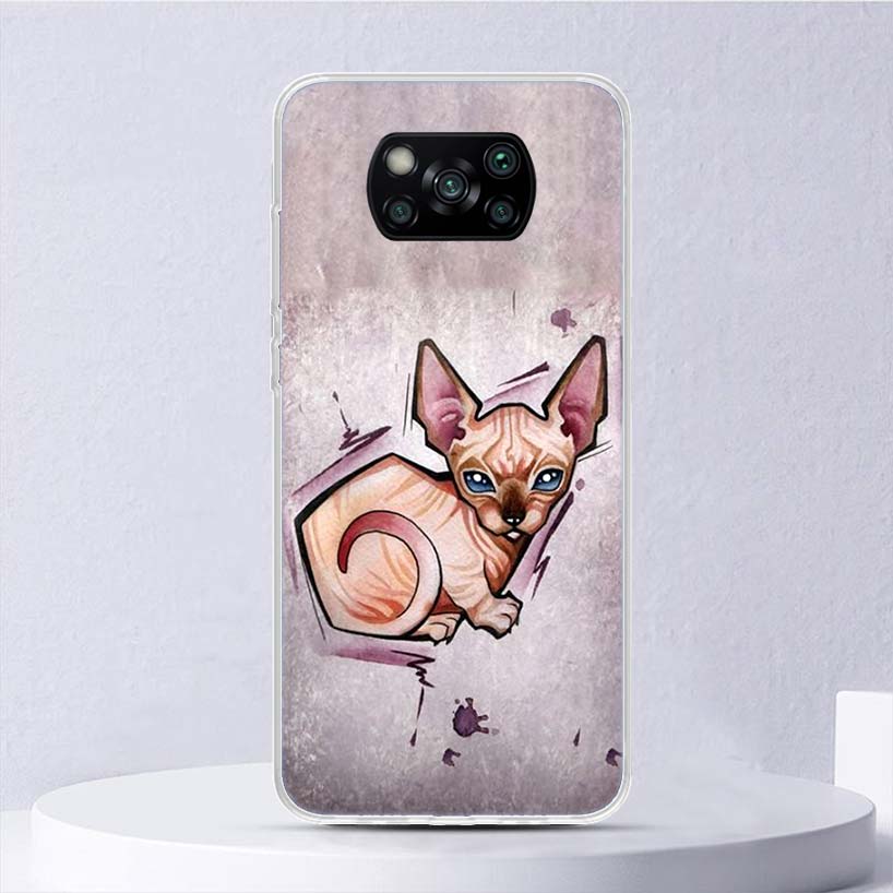 Lavaza Sphynx Sphinx Cat Soft Case For Xiaomi Poco X7 X6 X5 X4 X3 Nfc F6 F5 Pro Phone Cover F4 Gt F3 F2 F1 M5S M4 M3 M5 Funda Co