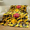 Construction Vehicles Stop Signs Blank Signs Blanket bedroom Blanket for Livingroom Couch lunch break Soft throw for Friend's festival Gift