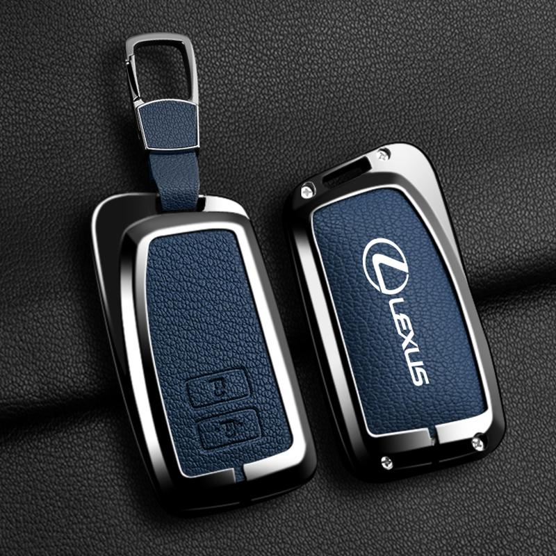 Leather Car Key Cover Case Shell for Lexus RX350 NX300 Es300h Rx450h GS300 GX470 IS250 ES350 LX570 GX460 Nx300h Is300h Keyring
