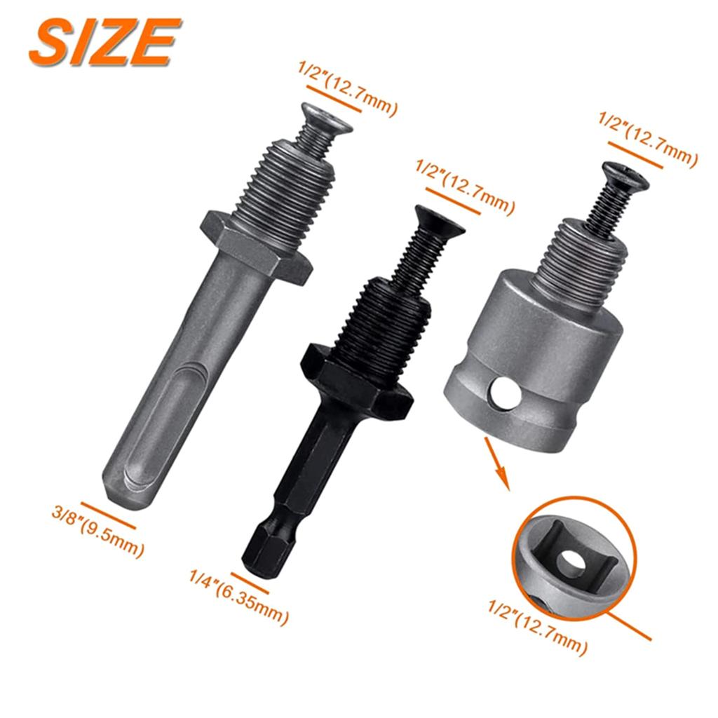 1/2'' Drill Chuck Converter for Impact Wrench / Driver / Rotary Hammer To Normal Drill 1/2-20UNF All Metal Clamp 2-13mm