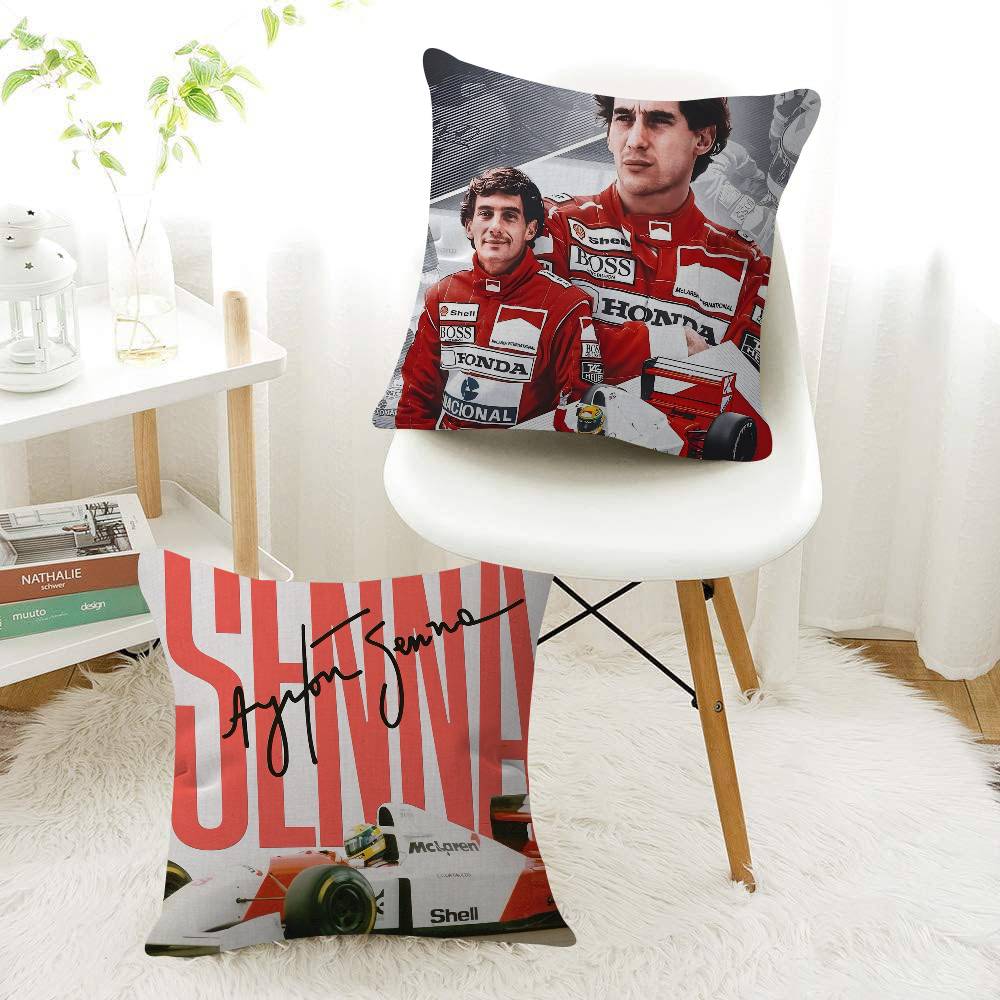 1Pc Ayrton Tacing Driver Senna Cushion Cover Inches Farmhouse Decor Home Throw Pillow Covers For Couch Decorations
