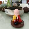 1Pc Car Dash Board Home Office Decoration Solar Powered Bobble Shaking Head Dancing Toy Buddhist Monk Figurines Statues