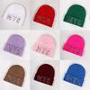 Rhinestone Nyc Letters Knit Hat For Unisex Autumn Winter Warm Cap Fashion Gift