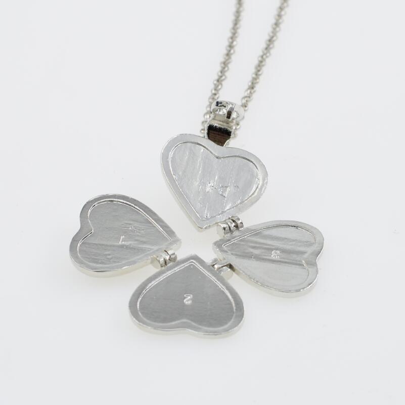 Heart-Shaped Multi-Layer Photo Locket Necklace with Four-Tier Heart Photo Pendant