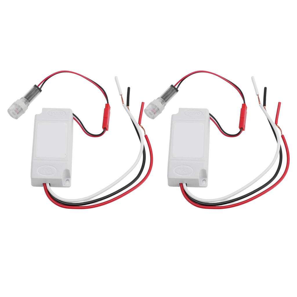 2 Pcs Cellule Photoélectrique Interrupteur Sensible à la Lumière Capteur Auto Marche Arrêt Crépuscule à l'Aube Capteur Contrôle d'Éclairage Public