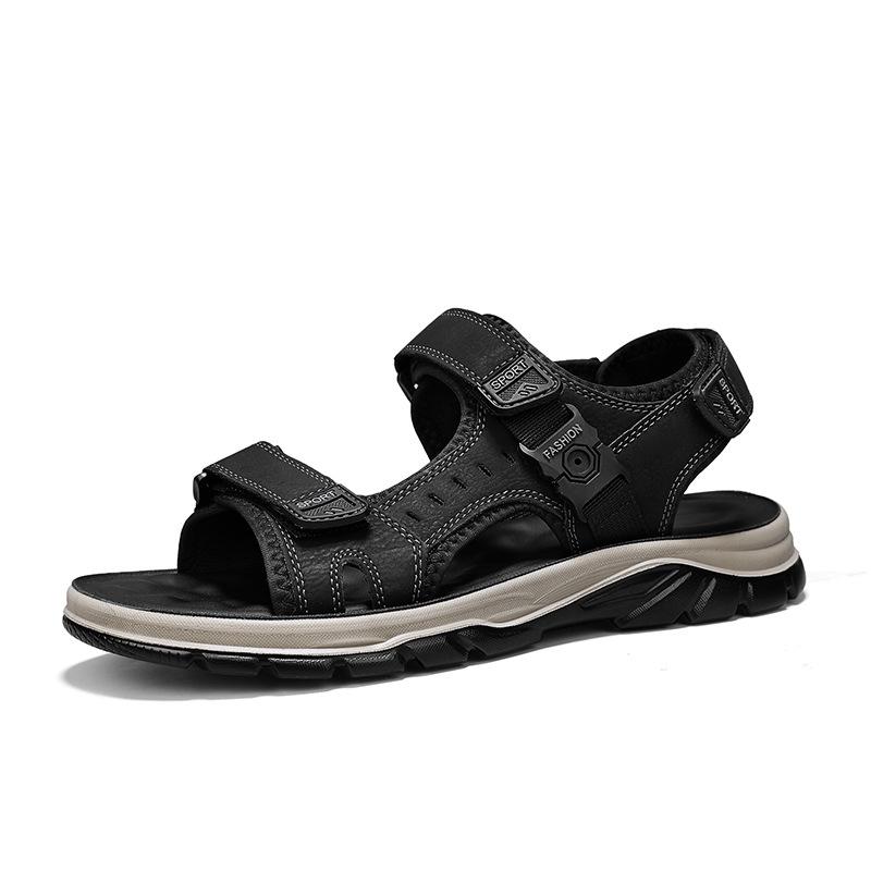 

22 summer new outdoor sandals teen open-toed beach shoes casual stream cool slippers 44 чорний