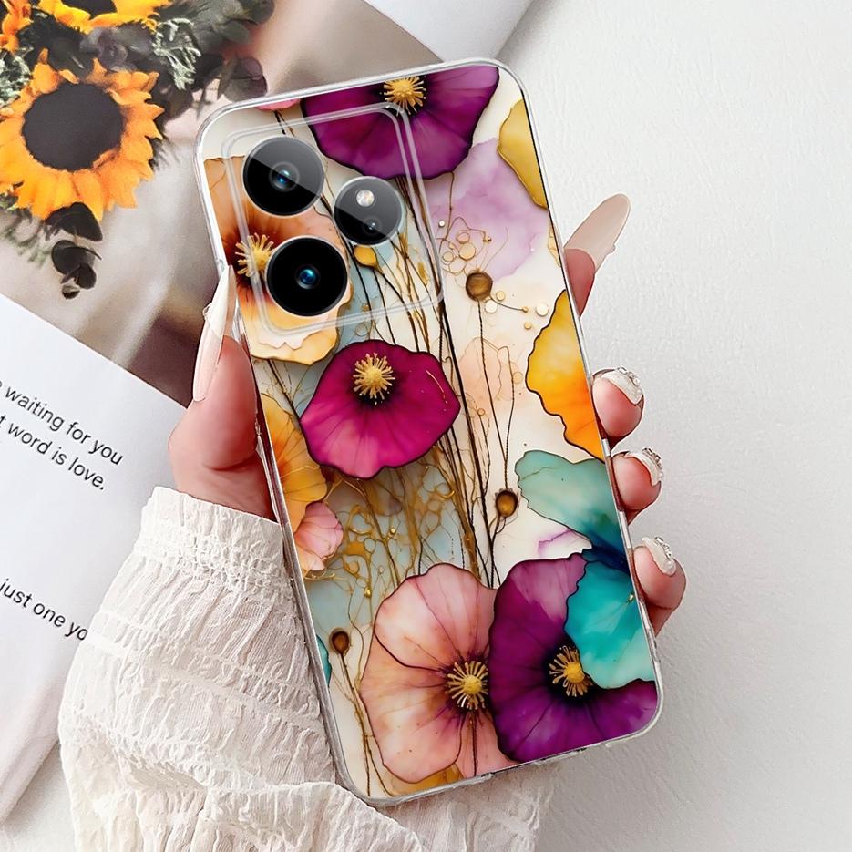 For Realme GT7 5G Case RMX5061 New Luxury Painted Cover Soft Slim Phone Case For Realme GT 7 Pro GT7 T RealmeGT 7T Fundas Bumper