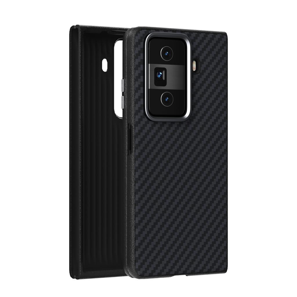 For Honor Magic VS3 Case Magsafe Luxury Slim Rough Magnetic Wireless Charger Carbon Fiber Foldable Case Cover Metal Lens Grip