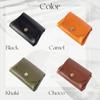 Rolling Mini Wallet, Tochigi Leather, Made in Japan, Holds 7 Cards, 10 Bills, and 25 Coins (Camel)