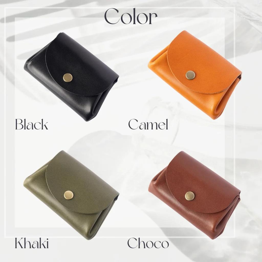 Rolling Mini Wallet, Tochigi Leather, Made in Japan, Holds 7 Cards, 10 Bills, and 25 Coins (Camel)