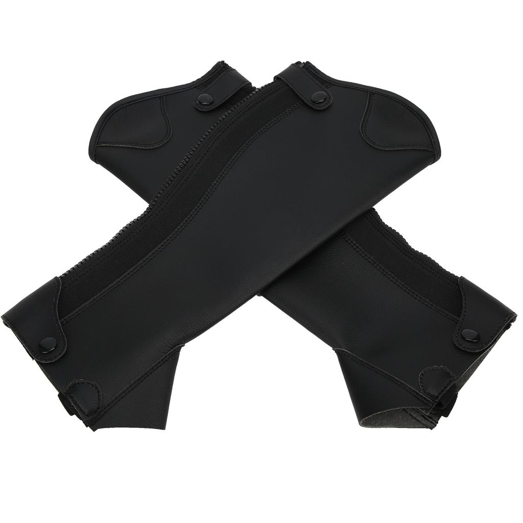 Super Fiber PU Leather Half Chap Horse Riding Body Protector Equipment for Adults L