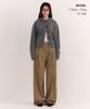 MUSINSA STANDARD WOMAN 11W Corduroy Deep Tuck Wide Pants [Sand Beige]