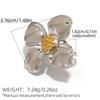Stainless Steel Oversized Flower Rings Exaggerated Finger Ring  Party Favors