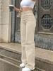 2025 Women's Solid Color Straight-Leg Casual Jeans