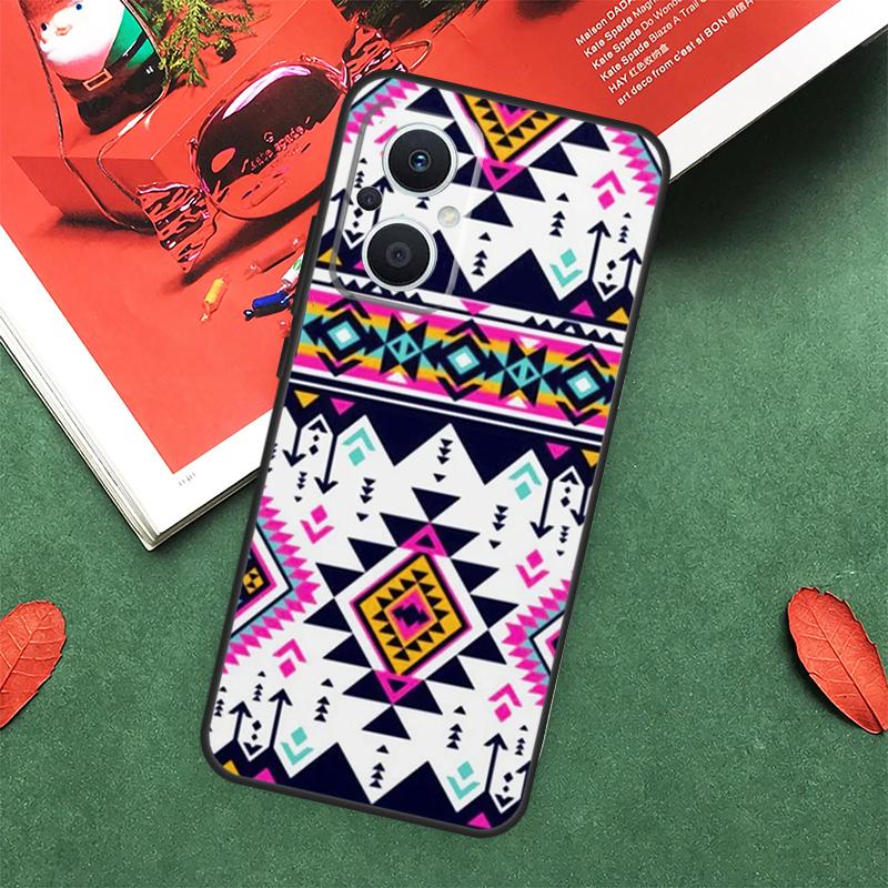 

Tribal Aztec Geometric Colour Case For OPPO Reno 13F 14F 12F 11F 12 11 10 14 Pro 8T 8 Lite OPPO Find X9 X8 X6 X5 Pro Cover OPPO Reno14
