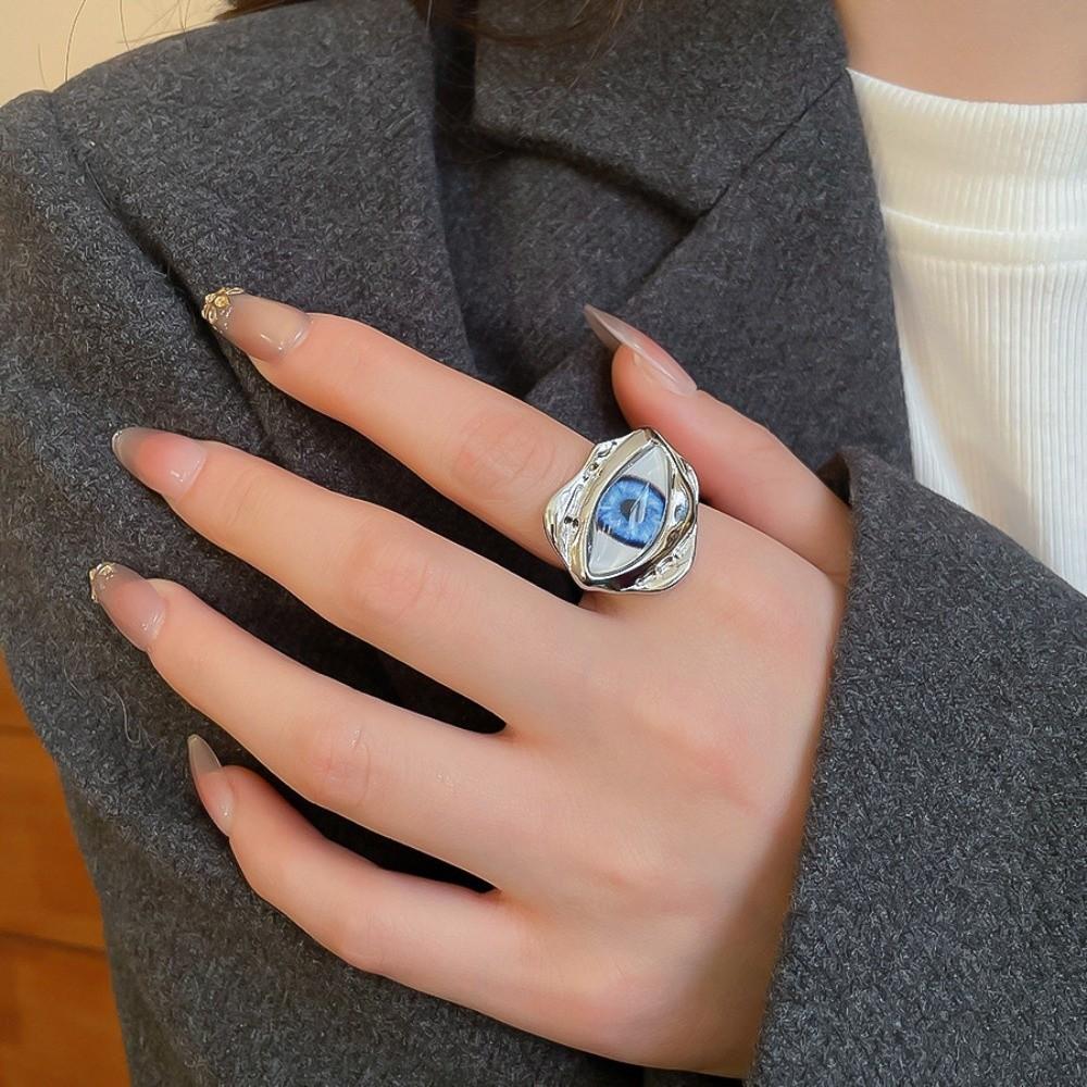 Vintage Glaze Luxury Ring Pleated Devil's Eye Opening Finger Ring Devil's Eye Ring  Party Favors