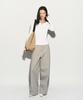 Re Rhee Cowhide Strap Hobo Bag Beige