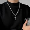 Collier Croix Équatoriale pour Homme - Style Hip-hop Tendance, Haut de Gamme, Accessoire Polyvalent, Design Unique, Accessoire Exclusif.