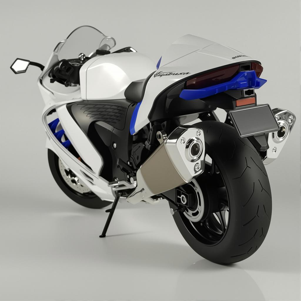 Spray 1/6 SUZUKI HAYABUSA GSX-1300R Alloy Diecast Motorcycle Model Collection Hobby High Simulation Home Decoration Ornament Boy