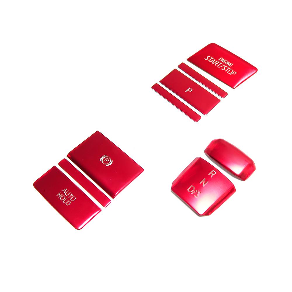 

Автомобильная ручка переключения передач, ручной тормоз, кнопка автоматического удержания P, крышка переключателя, накладка, наклейка для Volkswagen VW Golf 8 MK8 Rline R красный