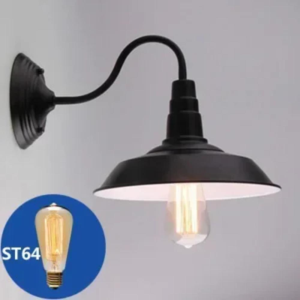 Iron Industrial Vintage Wall Lighting Black Wall Sconce Lamp Arm Swing Wall Lights Easy Installation Wall Lamp
