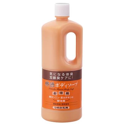 Azuma Shoji Persimmon Tannin Body Soap Refill 1000ml [Store Bag Included] Contains Persimmon Tannin and Tea Catechins. For Body Odor Care, Including a