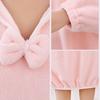 Women's Long Bathrobe Absorbent Bath Towel Coral Fleece Thickened Home Hooded Long Sleeved Bath Skirt