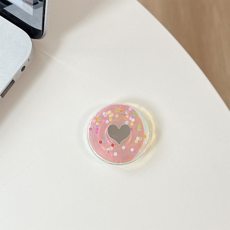 

Color Small Dots Mobile Phone Airbag Bracket Magnetic Suction Rhinestone Paste Telescopic Ring High-End Women S Desktop Support