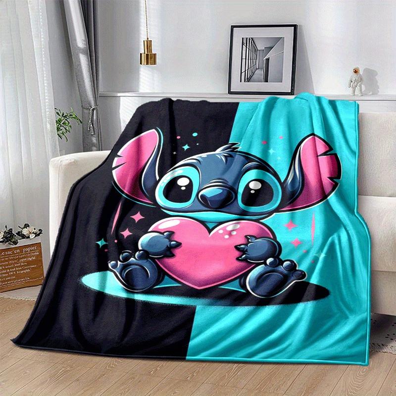 1pc Cute Stitch Printing Blanket - Soft, All-Season Throw for Living Room, Bedroom,Personalized Gift with Adorable Cartoon Design
