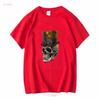 Steampunk Skull Unisexs Cotton T Shirt Top Long Or Short Sleeves Vintage Washed Versatile Top For Everyday Wear Stylish