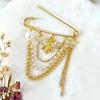 Multi-Functional Chain Tassel Brooches Handmade Adjustable Clothes Accessory Bee Butterfly Rhinestones Chain Pin Women