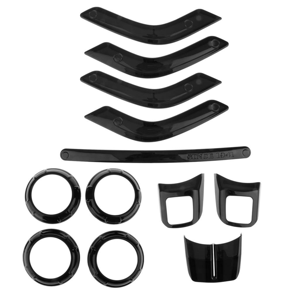 12 Pieces Car Interior Decoration Trim Covers For Jeep Wrangler 11 17