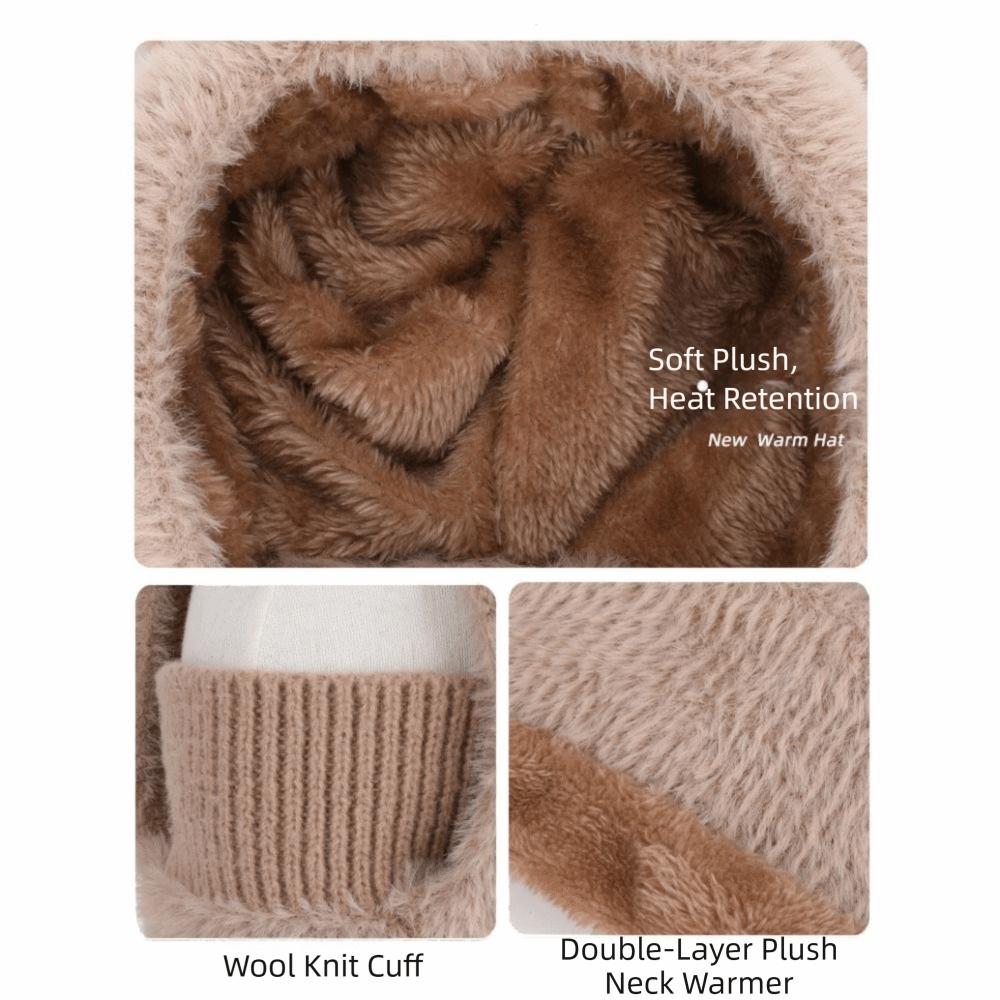 Winddichte Kinder-Sturmhaube Dicke Warme Warme Strickmütze Kinder Bärenmütze Kinder Outdoor