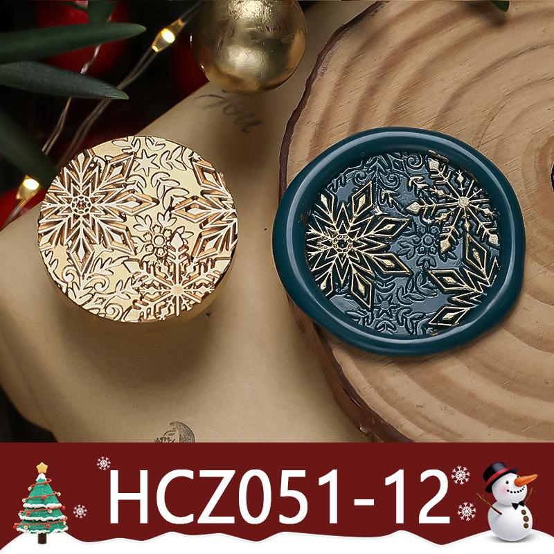 3D Relief Wachssiegel Weihnachtsserie Wachssiegelstempel Retro Weihnachtsmann Schneeflocke DIY Festival Geschenkverpackung Karten Scrapbooking