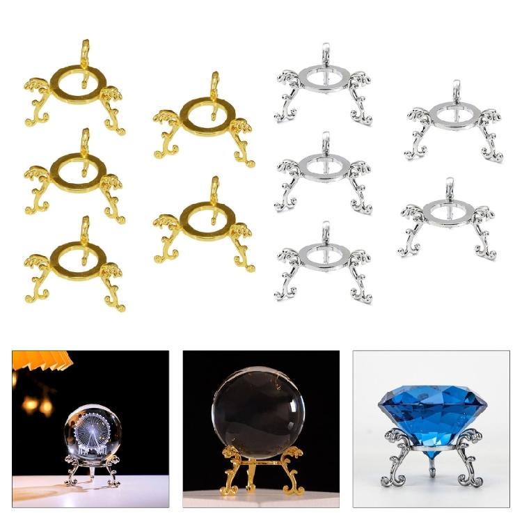 Classical Crystal Balls Stand Compact Space Saving Design Durable Corrosion Resistant Round Display Stand