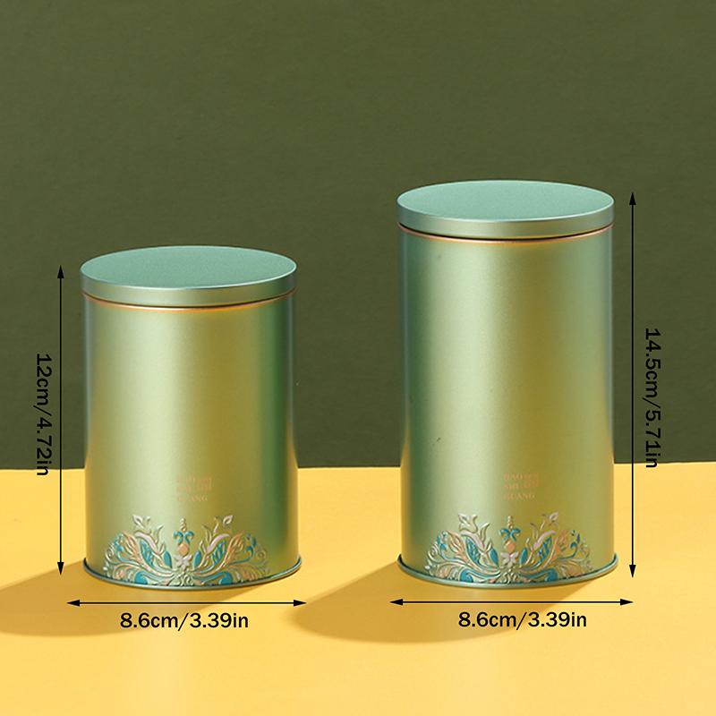 Tinplate Tea Caddy Sealed Storage Tank Portable Travel Tea Boxes Tea Tin Containers Coffee Canister Kitchen Spice Candy Jar
