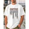 European Size "Men's Polyester White T-shirt - Coffee Christ Offers Forgiveness"